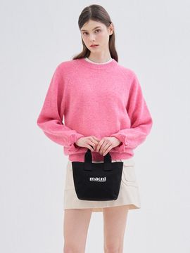macni MINI CANVAS TOTE BAG [BLACK]