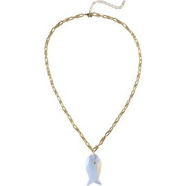 MacRae & Co. MacRae & Co. Iridescent Stone Fish Pendant Necklace