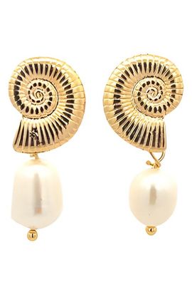 MacRae & Co. MacRae & Co. x SHARINA Seashell Faux Pearl Drop Earrings