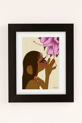 Mada Mada FLOWERSNFR Art Print in Black Matte Frame at Urban Outfitters
