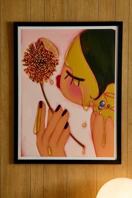 Mada Mada Oh Honey Art Print in Black Matte Frame at Urban Outfitters