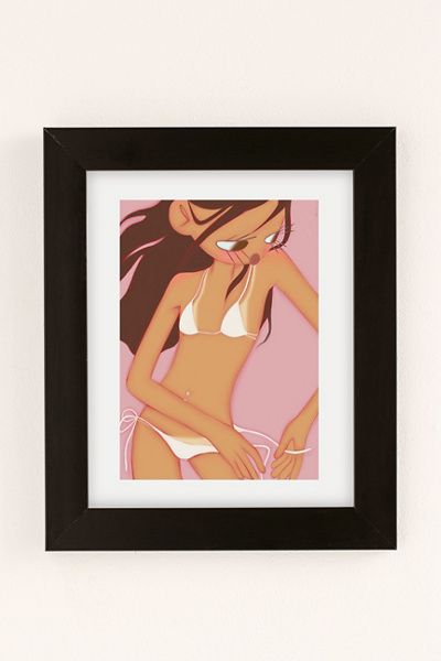 Mada Mada Summer Air Art Print in Black Matte Frame at Urban Outfitters