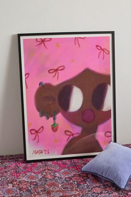 Mada Mada Sweet Pea Art Print in Black Matte Frame at Urban Outfitters