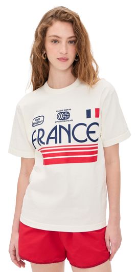Made Some Sportswear Made Some Sportswear France T-Shirt Navy/Red/Off White