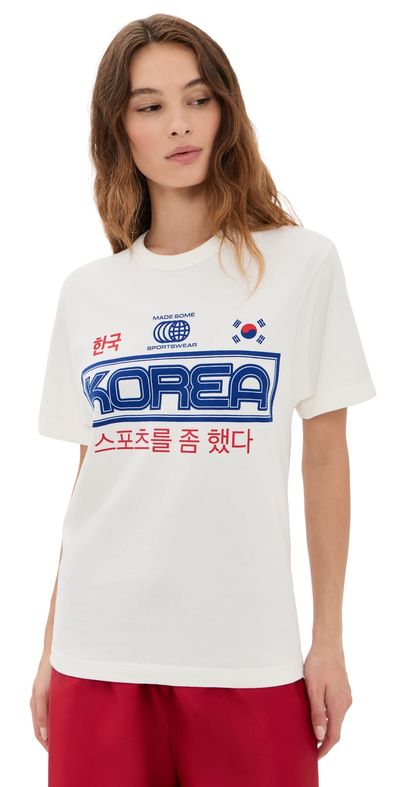 Made Some Sportswear Made Some Sportswear Korea Sportswear T-Shirt White/Blue