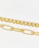 Madein. Madein chunky chain necklace in gold with a pink and white gummy bear charm - 3