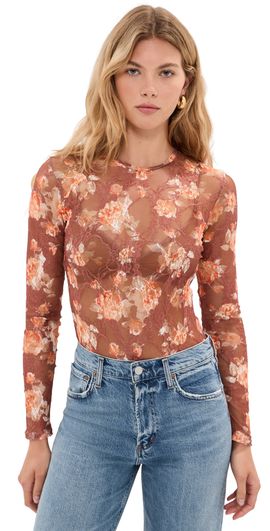 Madelynne Madelynne Maple Thong Bodysuit RUST ROSE