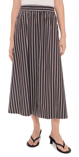 Madewell Madewell A-Line Midi Skirt Chocolate Plum