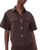 Madewell Madewell Airy Denim Utility-Pocket Shirt Cocoa - 1