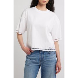 Madewell Madewell Allday Embroidered Boxy Crop T-Shirt