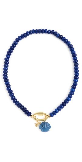 Madewell Madewell Beaded Charm Carabiner Necklace Lapis One
