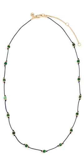 Madewell Madewell Beaded Silk Necklace Deep Indigo One