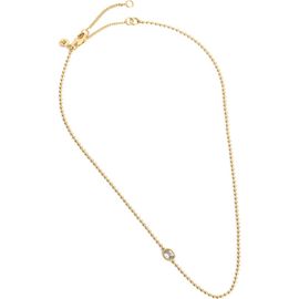 Madewell Madewell Bezel Oval Crystal Ball Chain Necklace