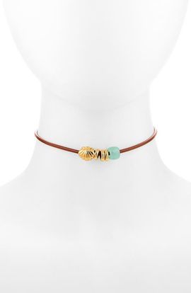Madewell Madewell Charm Leather Choker Necklace