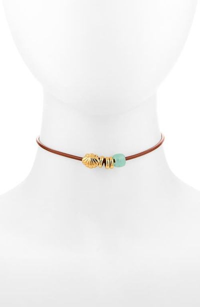 Madewell Madewell Charm Leather Choker Necklace