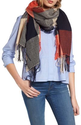 Madewell Madewell Checkmate Fringe Scarf