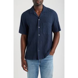 Madewell Madewell Cotton and Linen Slub Camp Shirt