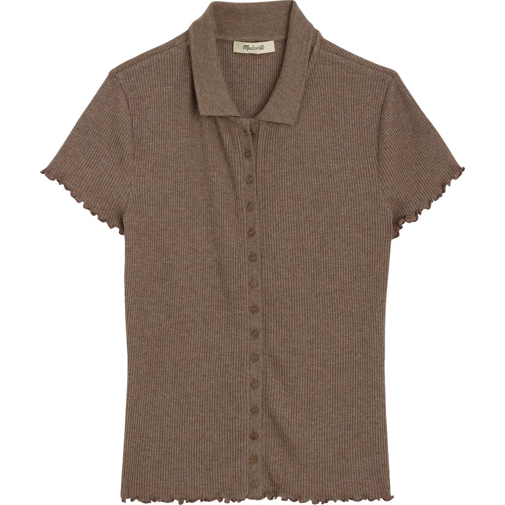 Madewell Madewell Cotton Blend Rib Polo