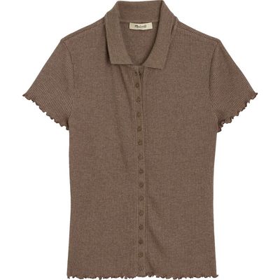 Madewell Madewell Cotton Blend Rib Polo