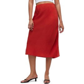 Madewell Madewell Crinkled Satin Slip Skirt