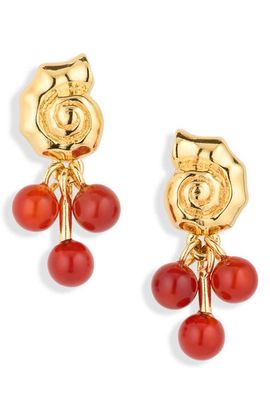 Madewell Madewell Demi-Fine Beaded Cluster Shell Stud Earrings