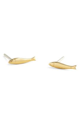 Madewell Madewell Demi-Fine Fish Stud Earrings