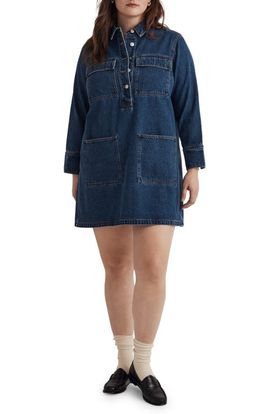 Madewell Madewell Denim Popover Mini Shirtdress