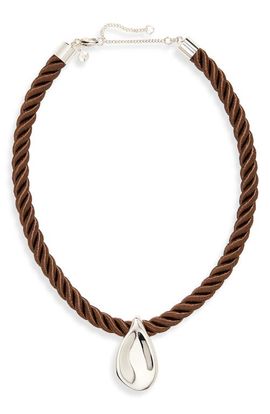 Madewell Madewell Droplet Pendant Cord Necklace