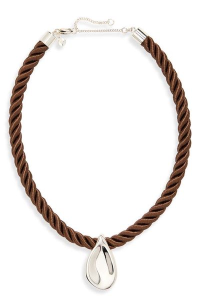 Madewell Madewell Droplet Pendant Cord Necklace
