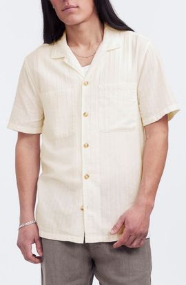 Madewell Madewell Easy Stripe Cotton Camp Shirt