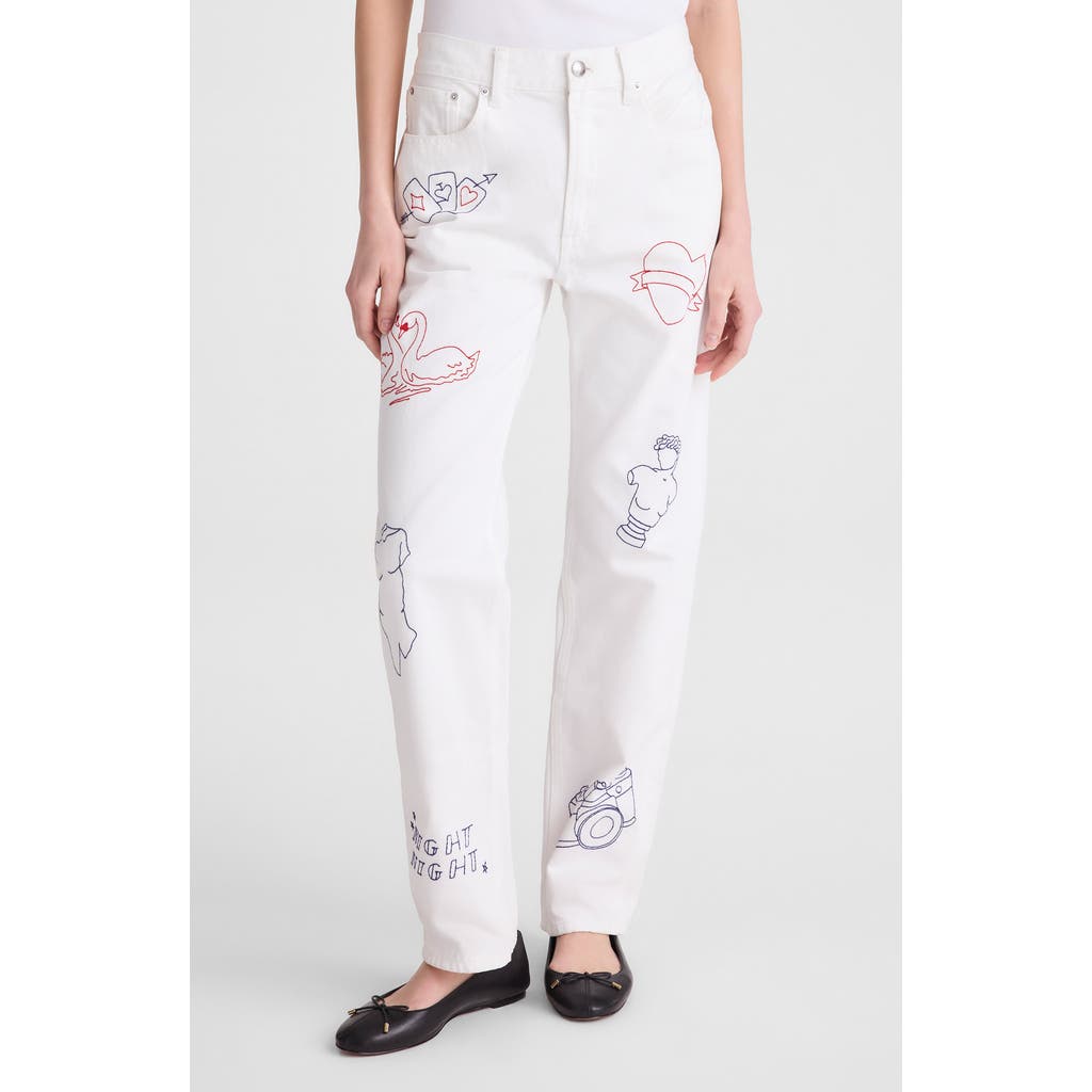 Madewell Madewell Embroidered Slim Boyfriend Jeans
