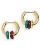 Madewell Madewell Enamel Small Multi Ring Hoop Earrings Pomegranate Seed One - 1