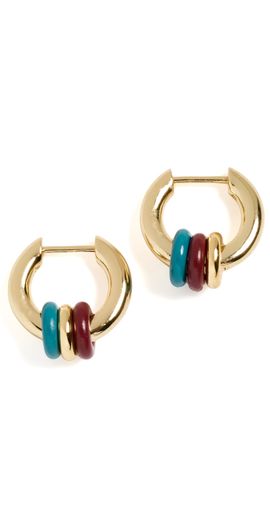 Madewell Madewell Enamel Small Multi Ring Hoop Earrings Pomegranate Seed One