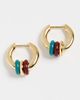 Madewell Madewell Enamel Small Multi Ring Hoop Earrings Pomegranate Seed One - 2