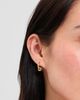 Madewell Madewell Enamel Small Multi Ring Hoop Earrings Pomegranate Seed One - 3
