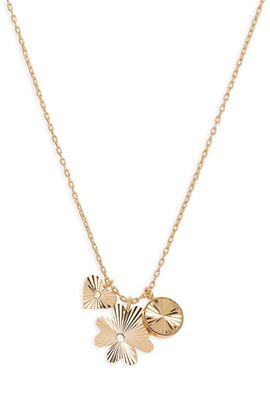 Madewell Madewell Engine Turned Cluster Charm Necklace