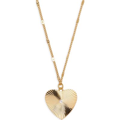 Madewell Madewell Engine Turned Heart Pendant Necklace