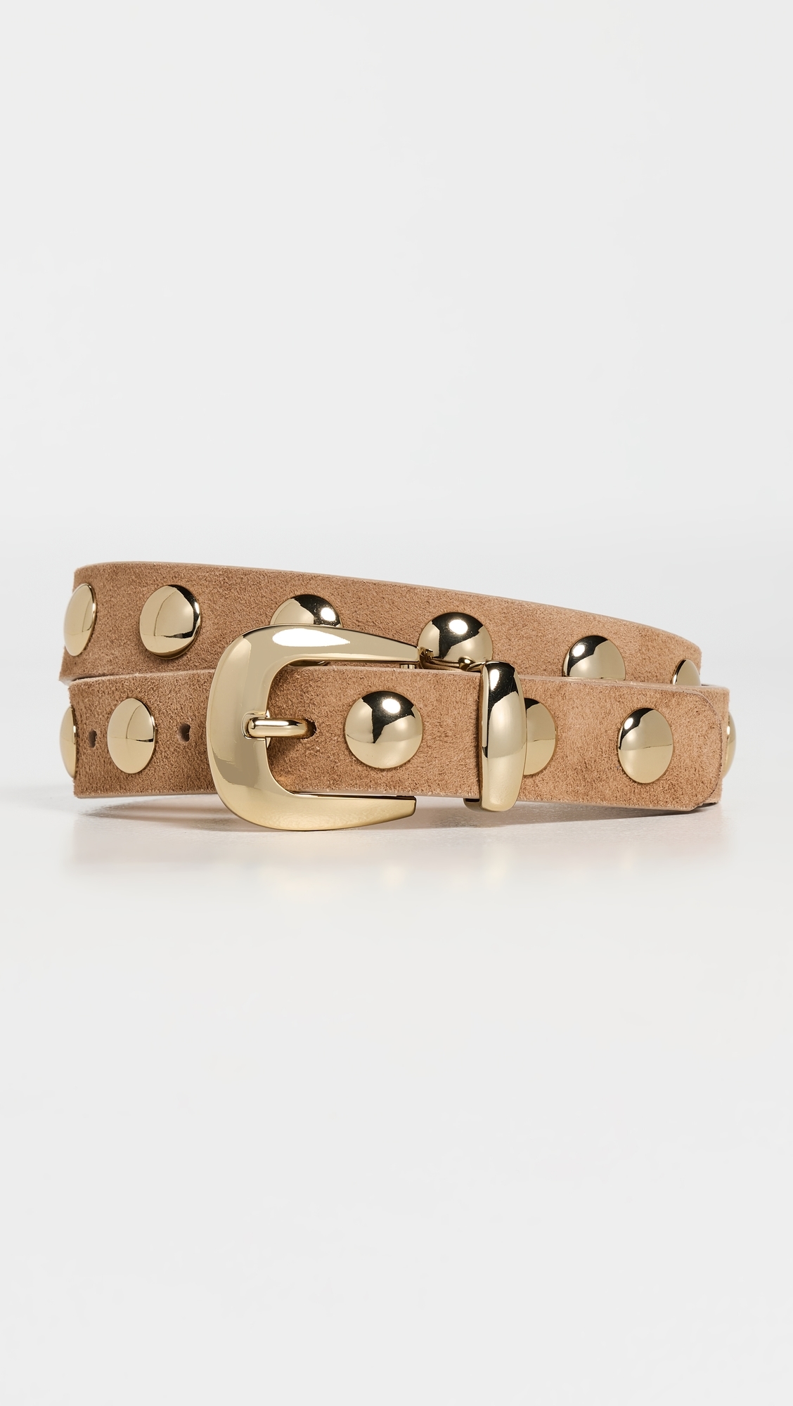 9555 Women\'s Essentials Western Studded Belt, Soft Mahogany, Brown Women\ main image 3