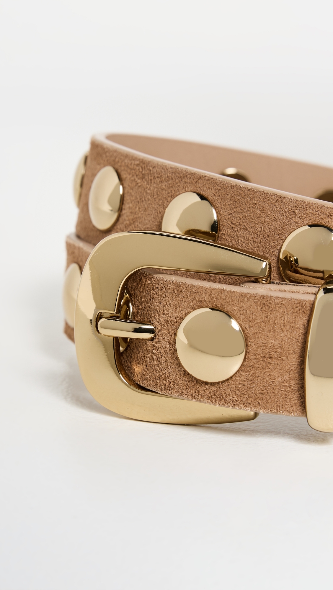 9555 Women\'s Essentials Western Studded Belt, Soft Mahogany, Brown Women\ main image 4