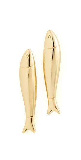 Madewell Madewell Fish Drop Earrings Antique Gold One