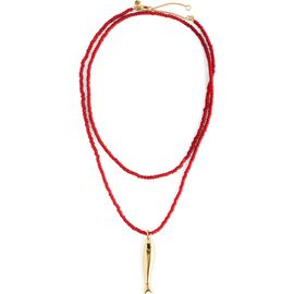 Madewell Madewell Fish Pendant Beaded Necklace