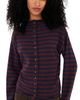 Madewell Madewell Funnel Neck Cardigan Indigo And Claret Stripe - 1
