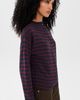 Madewell Madewell Funnel Neck Cardigan Indigo And Claret Stripe - 4
