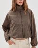 Madewell Madewell Funnel Neck Windbreaker Jacket Brown Black Check - 2