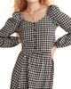 Madewell Madewell Gingham Puff Sleeve Button Front Crop Top - 1