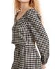 Madewell Madewell Gingham Puff Sleeve Button Front Crop Top - 3