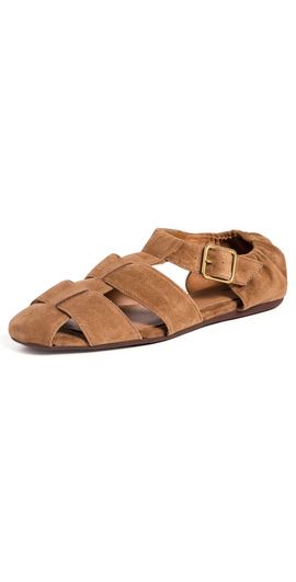 Madewell Madewell Greta Fisherman Flats Aged Cognac