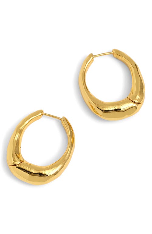 Madewell Madewell Hammered Puffy Huggie Hoop Earrings