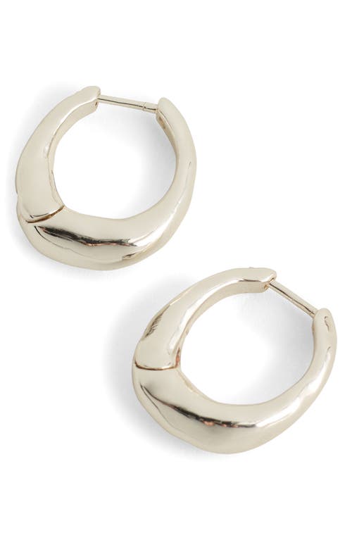 Madewell Madewell Hammered Puffy Small Huggie Hoop Earrings