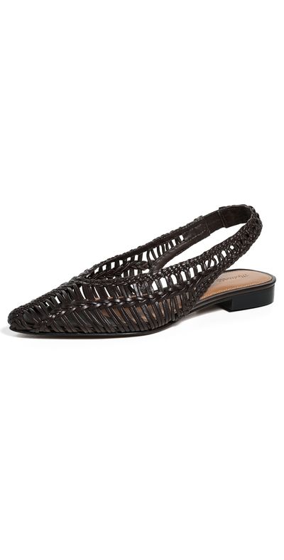 Madewell Madewell Harper Woven Slingbacks Dark Carob